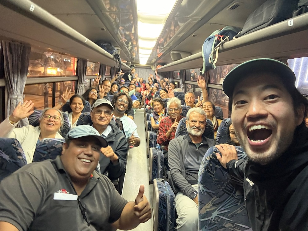 インドからの団体ゲストと石田さん