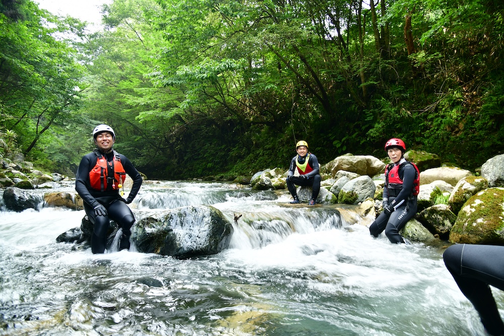 シャワークライミングの様子